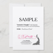 SAMPLEの伝統的なジオメトリックトライアングル 招待状 (裏面)