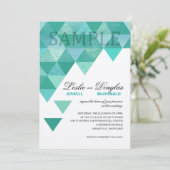 SAMPLEの伝統的なジオメトリックトライアングル 招待状 (スタンド正面)
