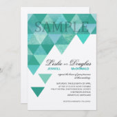 SAMPLEの伝統的なジオメトリックトライアングル 招待状 (正面/裏面)