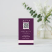 Sample 王室の Crimson結婚のQR RSVP エンクロージャーカード (スタンド正面)