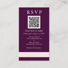 Sample 王室の Crimson結婚のQR RSVP エンクロージャーカード