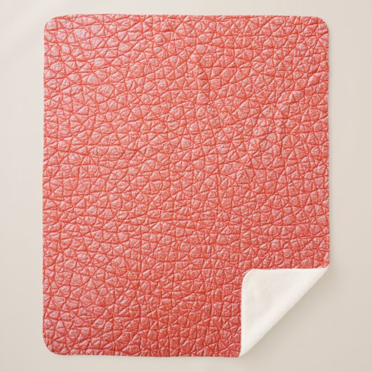 Sample of orange leather upholstery textureabstrac シェルパブランケット (正面)