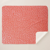 Sample of orange leather upholstery textureabstrac シェルパブランケット (正面(横))