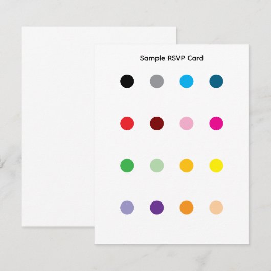 Sample RSVP Card (正面/裏面)