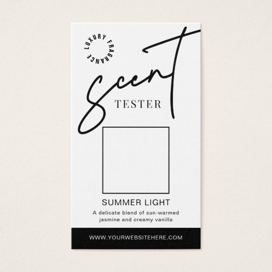 Sample Scent Tester Card Candle Fragrance Tester (正面)
