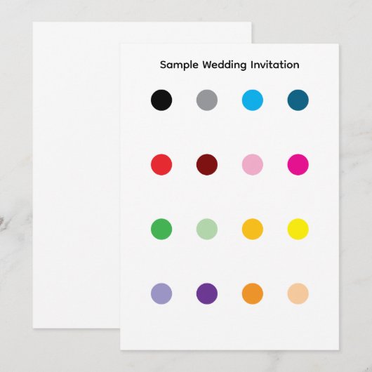 Sample Wedding Invitation 招待状 (正面/裏面)