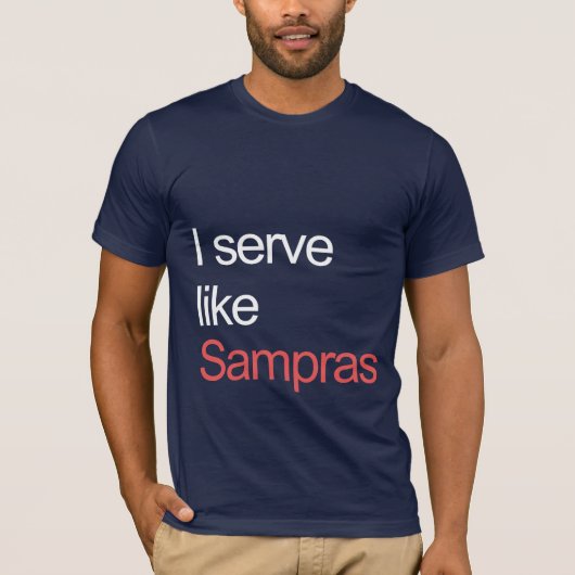 Samprasのようなサーブ Tシャツ (正面)