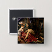 SamsonおよびDelilah、c.1609 缶バッジ (正面&裏面)