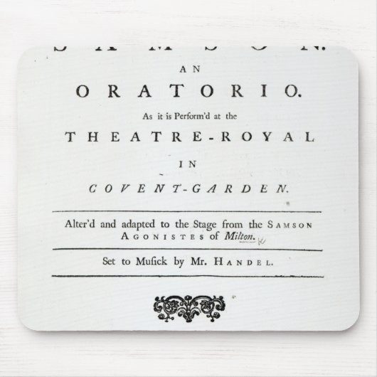 Samsonのための楽譜のカバー マウスパッド (正面)