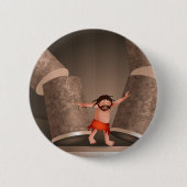 Samsonの漫画の聖書の物語の強さ 缶バッジ (正面)