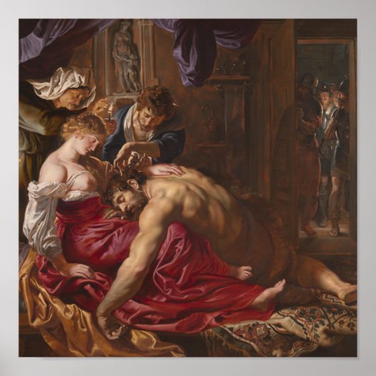 Samson and Delilah by Peter Paul Rubens ポスター (正面)