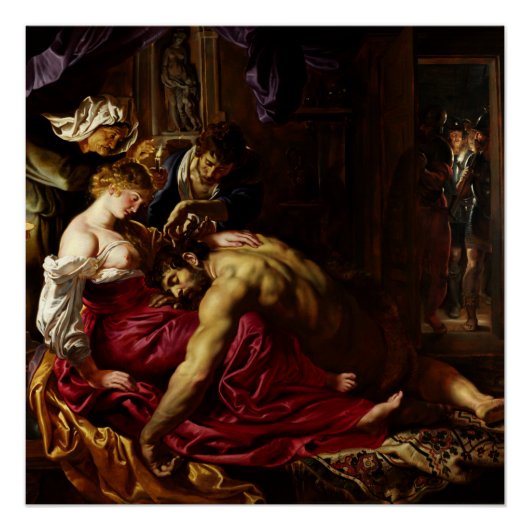 Samson and Delilah by Peter Paul Rubens ポスター (正面)
