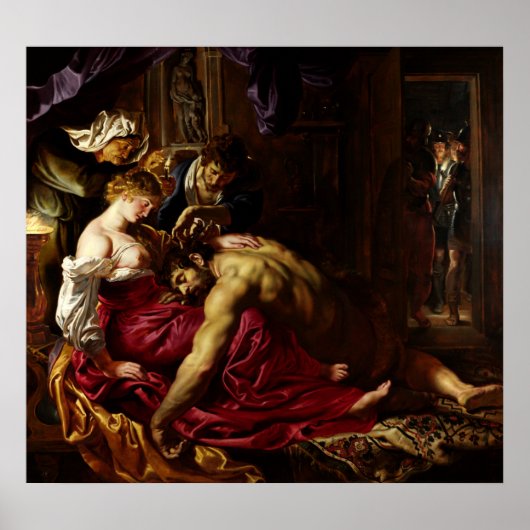 Samson and Delilah by Peter Paul Rubens ポスター (正面)