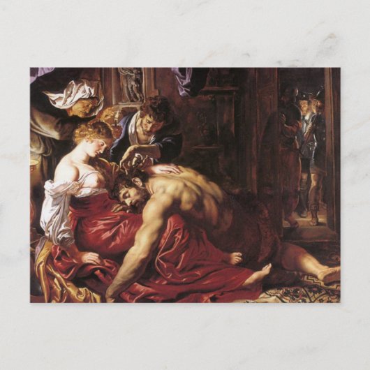 Samson and Delilah by Peter Paul Rubens Postcard ポストカード (正面)