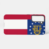 Samsung Galaxy S21米国ジョージア州旗 Samsung Galaxyケース (裏面横)