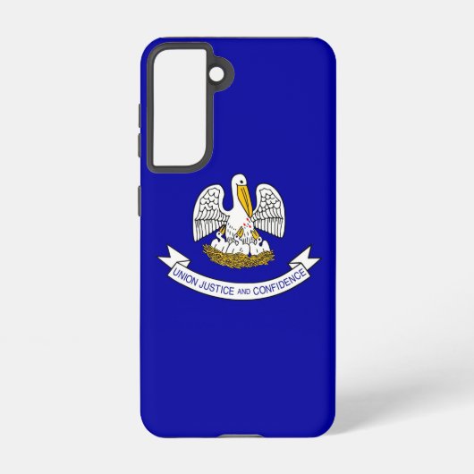 Samsung Galaxy S21米国ルイジアナ州旗 Galaxyケース (裏面)
