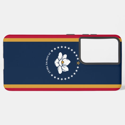 Samsung Galaxy S21 Plus Case flag of Mississippi Galaxyケース (裏面横)