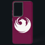 Samsung Galaxy S21 Plus Case flag of Phoenix City Samsung Galaxy S21 ケース<br><div class="desc">Showcase your civic pride with this sleek Samsung Galaxy S21 Plus case featuring the official flag of Phoenix, Arizona! This bold design displays the powerful white phoenix rising against a deep maroon background—an emblem of renewal, strength, and identity. Designed to perfectly fit the Samsung Galaxy S21 Plus, this case offers...</div>