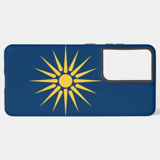 Samsung Galaxy S21 Ultra Case with Macedonia flag Galaxyケース (左側面)