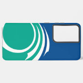 Samsung Galaxy S21 Ultra Case with Ottawa flag Samsung Galaxyケース (左側面)