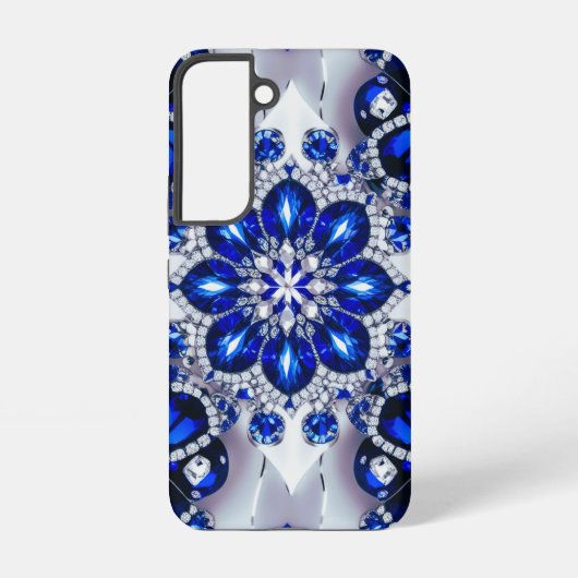 Samsung Galaxy S22ケース（青い白い色） Samsung Galaxyケース (裏面)