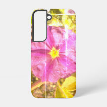 SAMSUNG GALAXY S22 ケース 紫の花柄