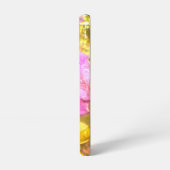 SAMSUNG GALAXY S22 ケース 紫の花柄  (左側面)