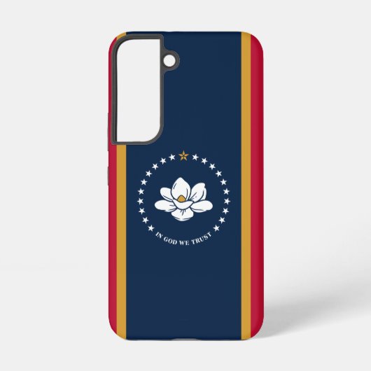 Samsung Galaxy S22 Case Flag of Mississippi Samsung Galaxyケース (裏面)