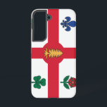 Samsung Galaxy S22 Case Flag of Montreal Samsung Galaxy S22ケース<br><div class="desc">Show your pride for one of Canada's most iconic cities with this Samsung Galaxy S22 case featuring the official flag of Montreal, a design that beautifully celebrates the city's diverse heritage and cultural history. The Montreal flag design consists of a bold red cross over a white field, representing the Christian...</div>