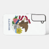 Samsung Galaxy S22 Plus カバー イリノイ州の旗 (裏面横)