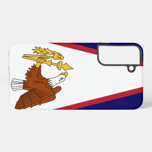 Samsung Galaxy S22 Plus Case American Samoa, US Galaxyケース (裏面横)