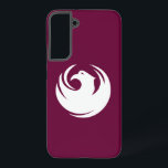 Samsung Galaxy S22 Plus Case Flag of Phoenix City Samsung Galaxy S22 ケース<br><div class="desc">Protect your device in bold civic style with this Samsung Galaxy S22 Plus case featuring the official flag of Phoenix, Arizona! This striking design proudly displays the deep maroon field and iconic white phoenix emblem at the heart of the city’s flag—a modern symbol of rebirth, energy, and progress. The simplified...</div>