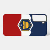 Samsung Galaxy S22 Plus Case Flag of Utah, USA Samsung Galaxyケース (裏面横)