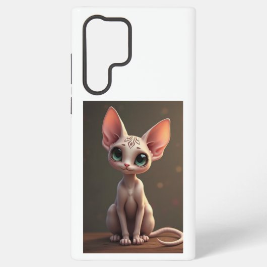 Samsung Galaxy S22 Ultra 猫 画像 カバー (裏面)