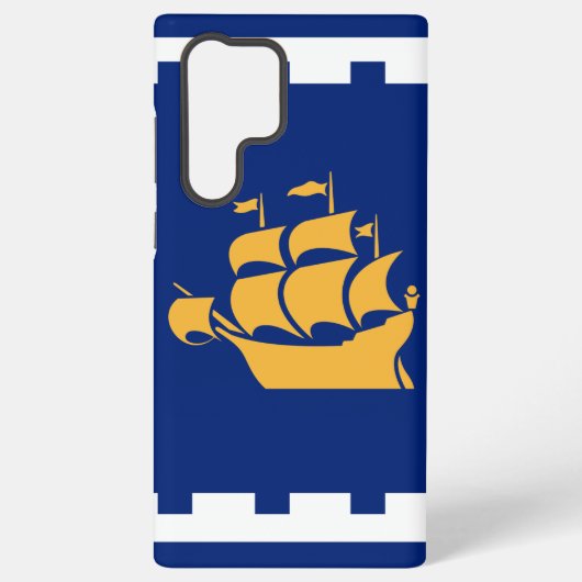 Samsung Galaxy S22 Ultra Case, Quebec City flag Galaxyケース (裏面)