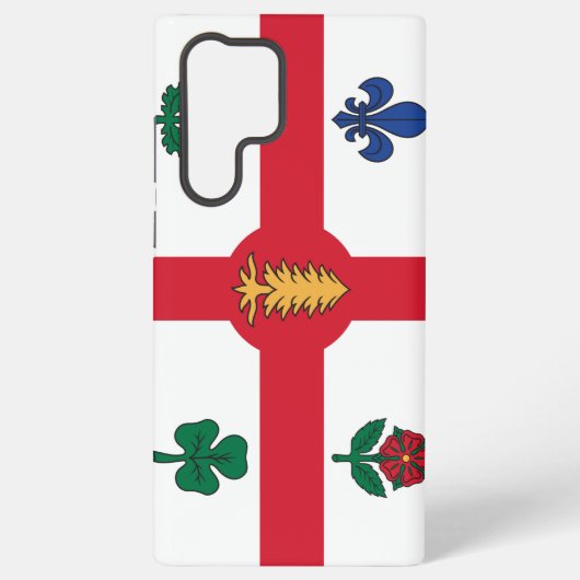 Samsung Galaxy S22 Ultra Case with Montreal flag Galaxyケース (裏面)