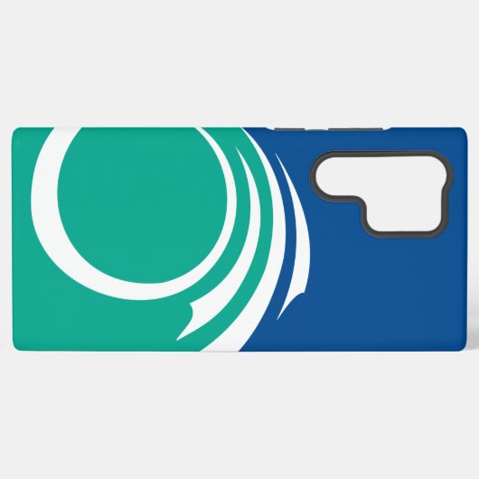 Samsung Galaxy S22 Ultra Case with Ottawa flag Samsung Galaxyケース (裏面横)