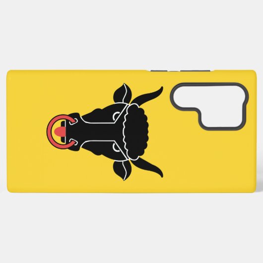 Samsung Galaxy S22 Ultra Case with Uri flag Samsung Galaxyケース (裏面横)