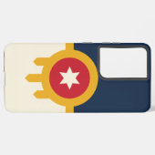 Samsung S21 Plus Case国旗、オクラホマ州タルサ Galaxyケース (裏面横)