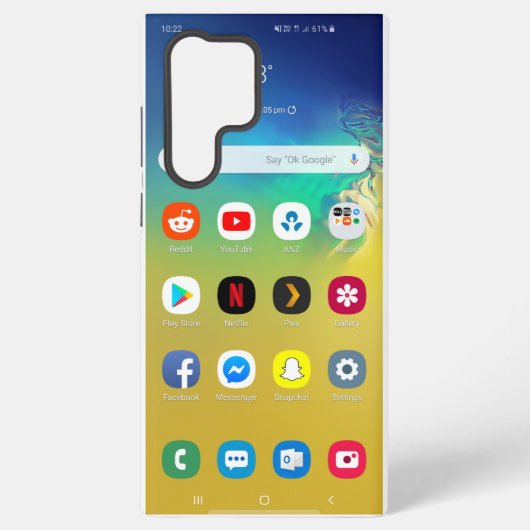 Samsung S22ウルトラケースホーム画面デザイン Samsung Galaxyケース (裏面)