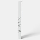 Samsung S22ウルトラケースライトグレーリーフライン Galaxyケース (左側面)