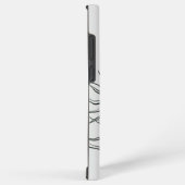 Samsung S22ウルトラケースライトグレーリーフライン Samsung Galaxyケース (右側面)