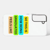 Samsung S22ホワイトフォンケースSO_THIS_IS_HOW_BEING Galaxyケース (裏面横)