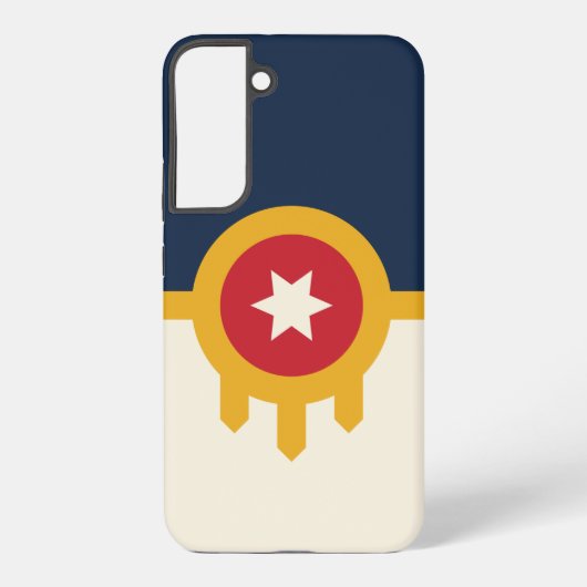 Samsung S22 Plus Case Flag of Tulsa，オクラホマ Galaxyケース (裏面)