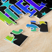 「SAMUEL」名、おもしろい「ハッピーバースデー」 ジグソーパズル (側面)