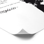 Samuel Champlain Hipster texte du future+lunettes ポスター (角)