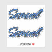 Samuel Name blue Aufkleber Sticker Stickerset シール (シート)