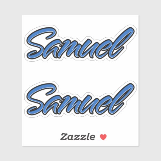 Samuel Name blue Aufkleber Sticker Stickerset シール (シート)