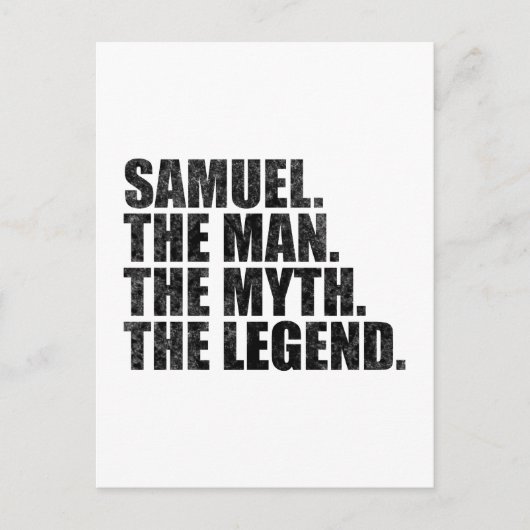 Samuel name, Samuel The Man The Myth The Legend ポストカード (正面)