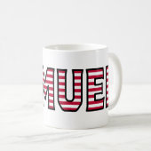 Samuel Name Vorname USA styled Tasse Kaffeetasse コーヒーマグカップ (正面右)